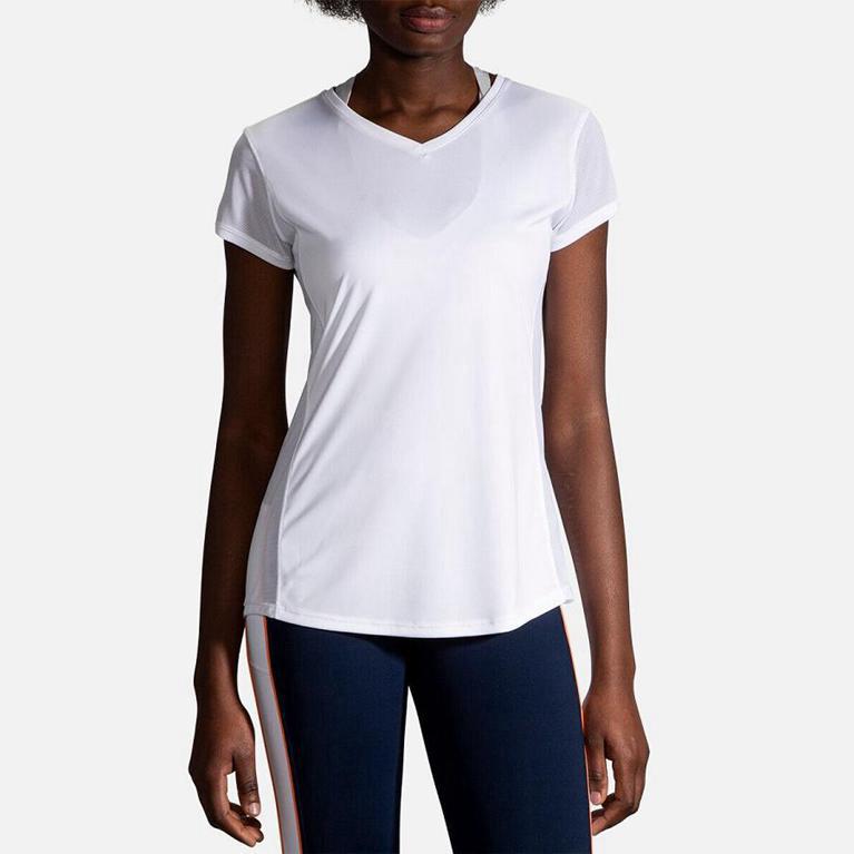 Brooks Stealth Short Sleeve Running Shirt - Women's - White (18054-SNEY)